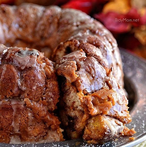 Pumpkin Monkey Bread recipe at TidyMom.net