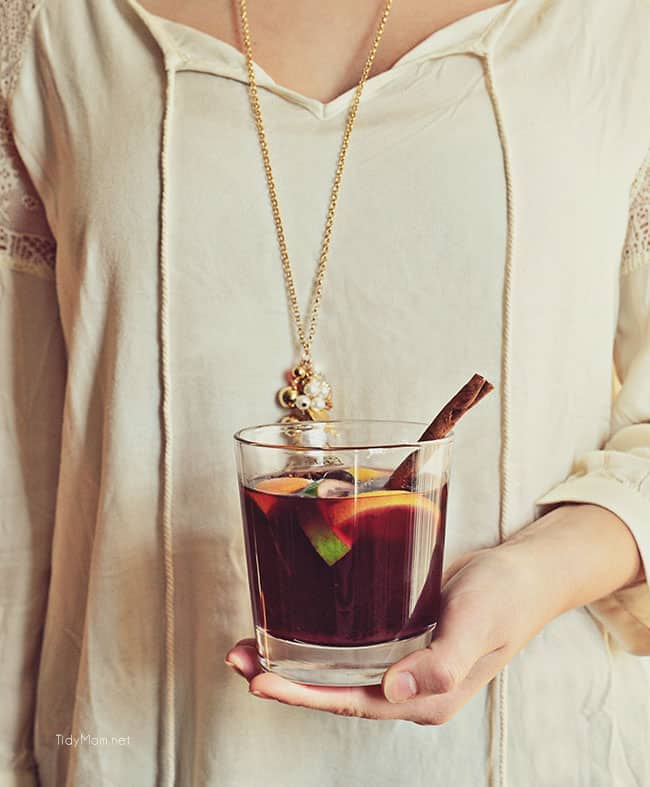 girl holding a glass of Mulled Wine