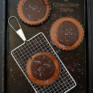 Salted Caramel & Chocolate Tarts. Simple yet elegant dessert recipe at TidyMom.net