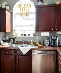 Clean kitchen at TidyMom.net #cleanfeelsgood