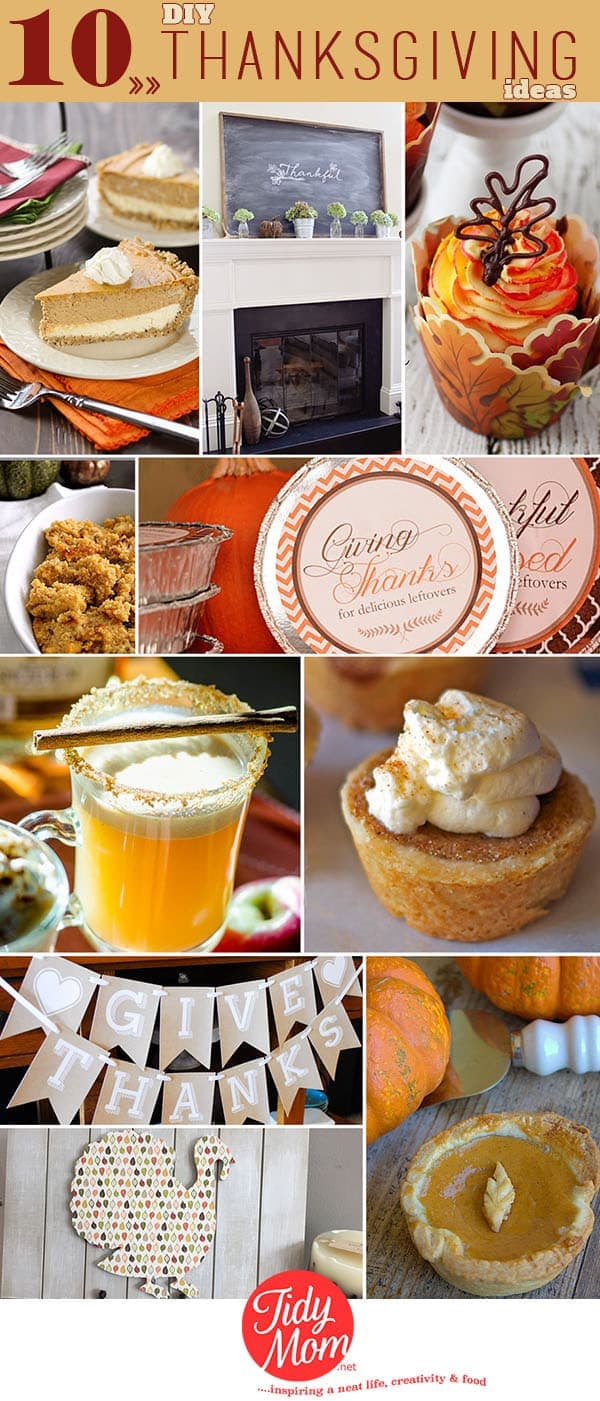 10 DIY Thanksgiving Ideas. Recipes, printables, decor and more!