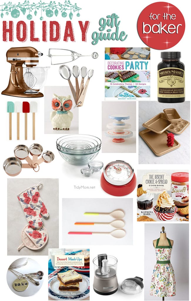 Holiday Gift Guide for the Baker in your life!  details at TidyMom.net