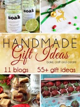 Handmade Holidays Gift Ideas Blog Hop. 11 blogs and over 55 gift ideas to craft, bake and create.