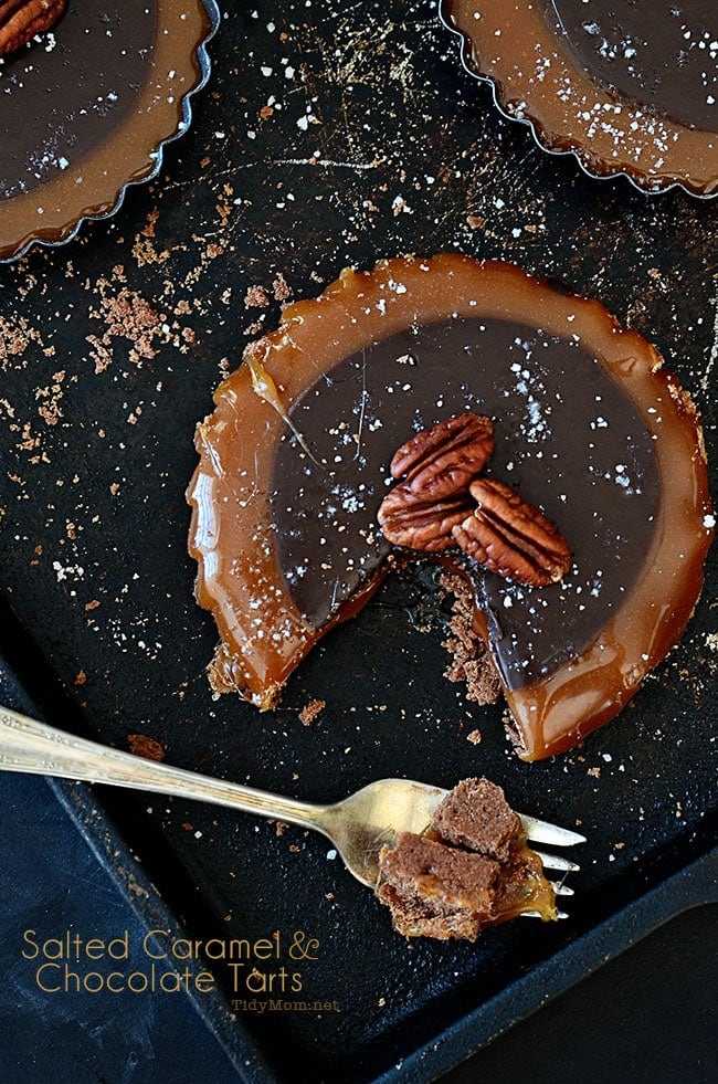 Salted Caramel Chocolate Tart recipe at TidyMom.net