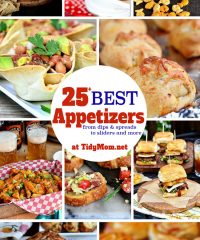 Party Ready! 25+ Best Appetizer Recipes - from dips and spreads to siders and more at TidyMom.net