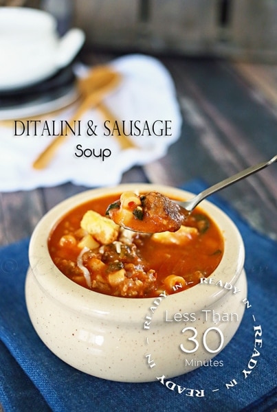 Ditalini & Sausage Soup