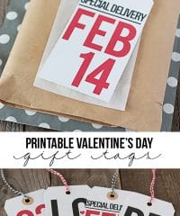 Printable Valentine Gift Tags are the perfect way to add a little fun to your Valentine's Day gift giving -- from a bag of sweets to a lovely journal. DOWNLOAD FREE at TidyMom.net