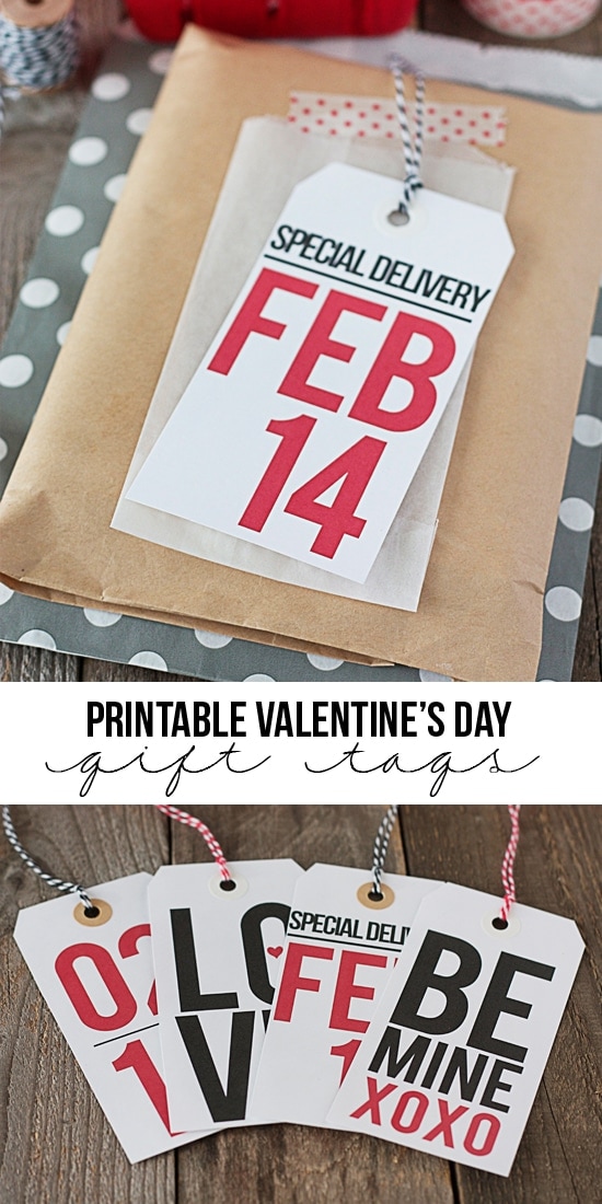 Printable Valentine Gift Tags are the perfect way to add a little fun to your Valentine's Day gift giving -- by Live Laugh Row. DOWNLOAD FREE at TidyMom.net