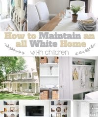Simple storage solutions for maintaining an ALL WHITE HOME with children from Julie of Coordinately Yours at TidyMom.net