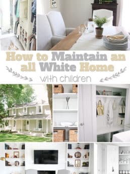 Simple storage solutions for maintaining an ALL WHITE HOME with children from Julie of Coordinately Yours at TidyMom.net