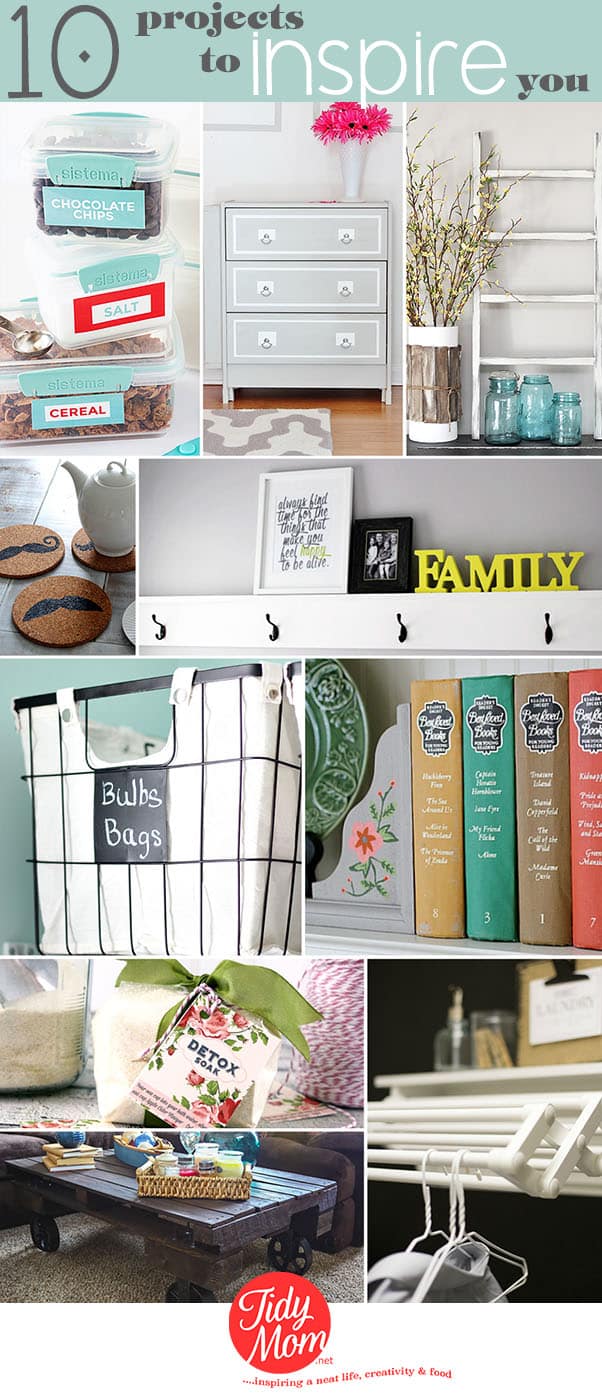 10 projects to inspire you - details at TidyMom.net