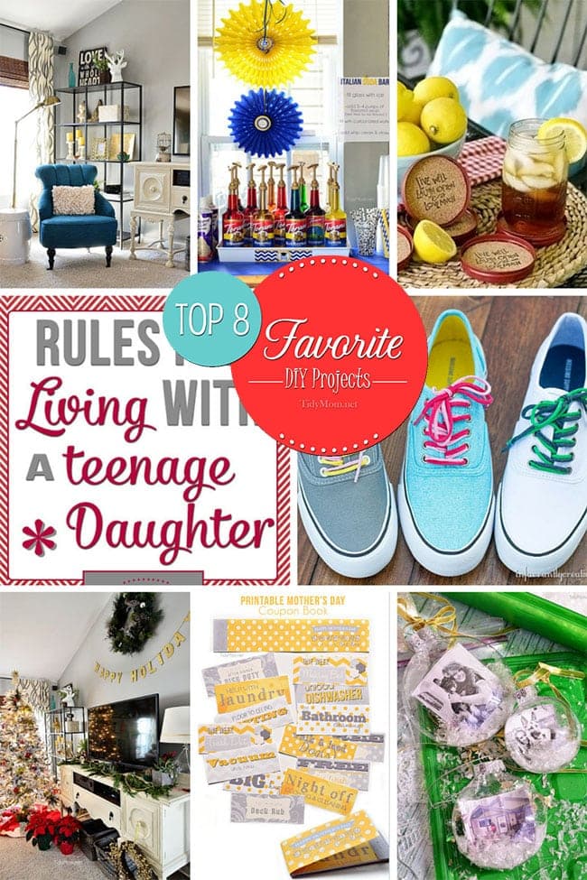 Top 8 Favorite DIY projects at TidyMom.net