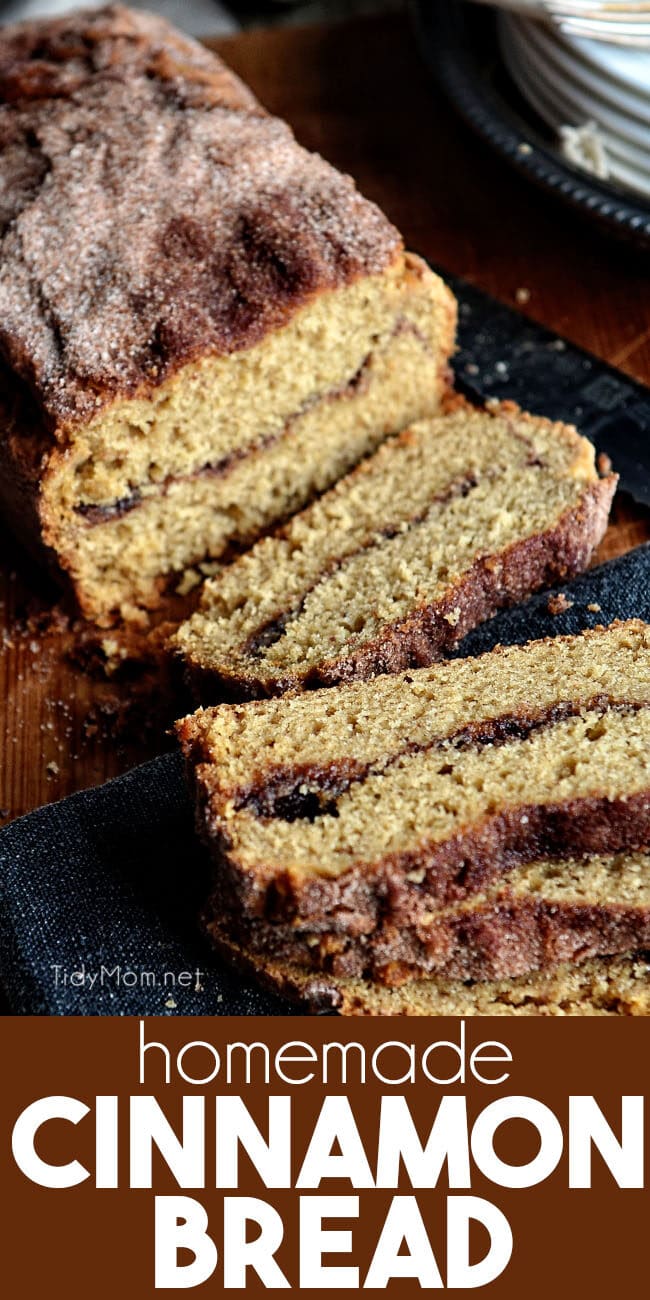 a loaf of cinnamon bread sliced