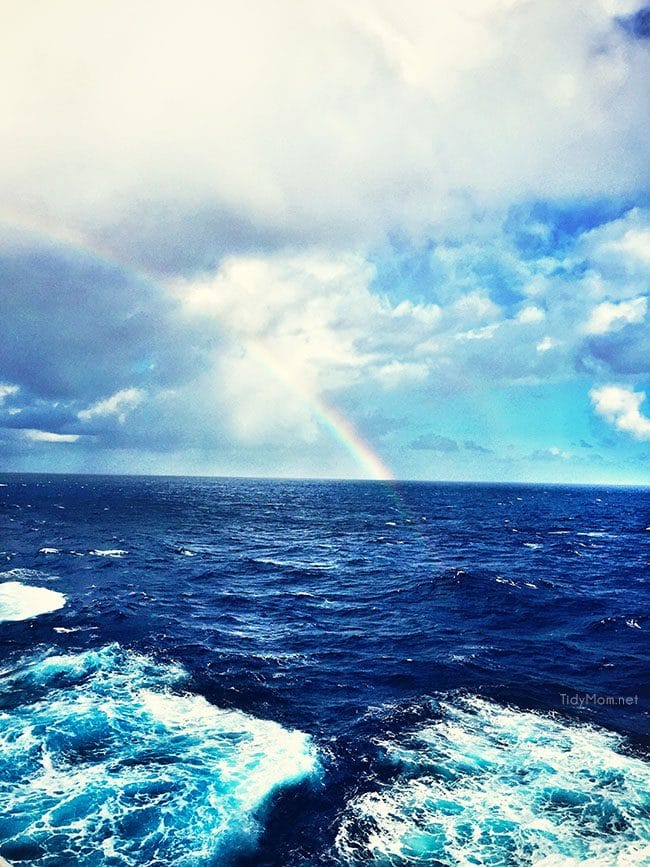 Ocean rainbow onboard Royal Caribbean Oasis of the Seas
