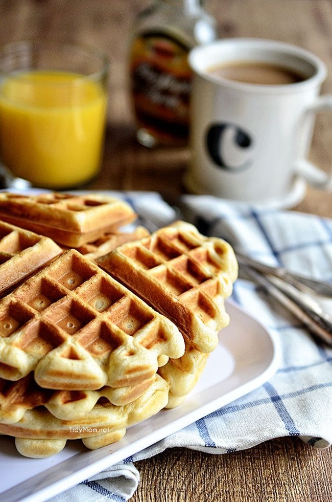 Classic Buttermilk Waffle recipe at TidyMom.net