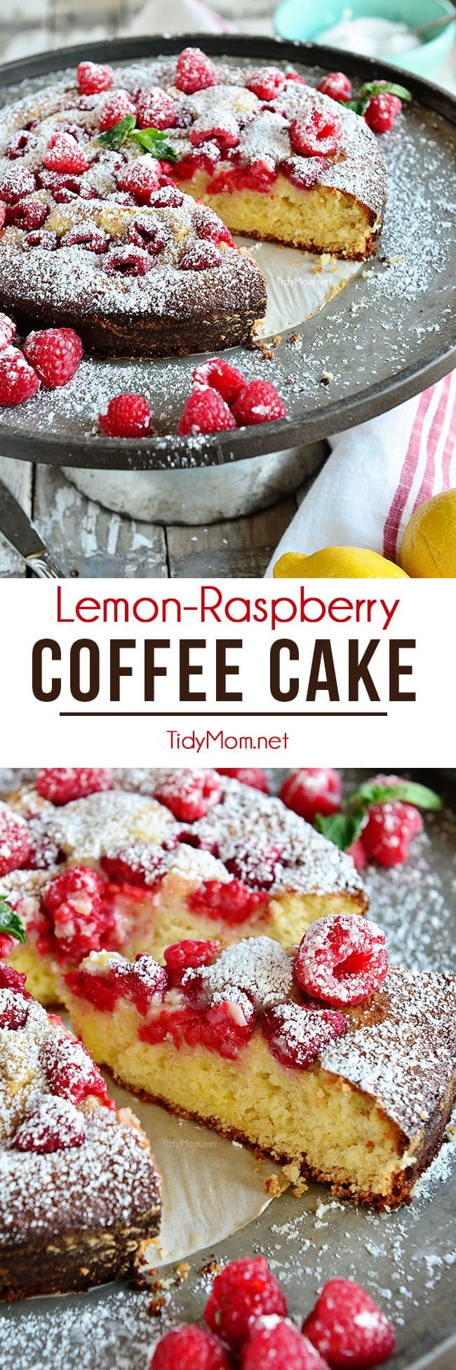 Lemon Raspberry Coffee Cake photo collage