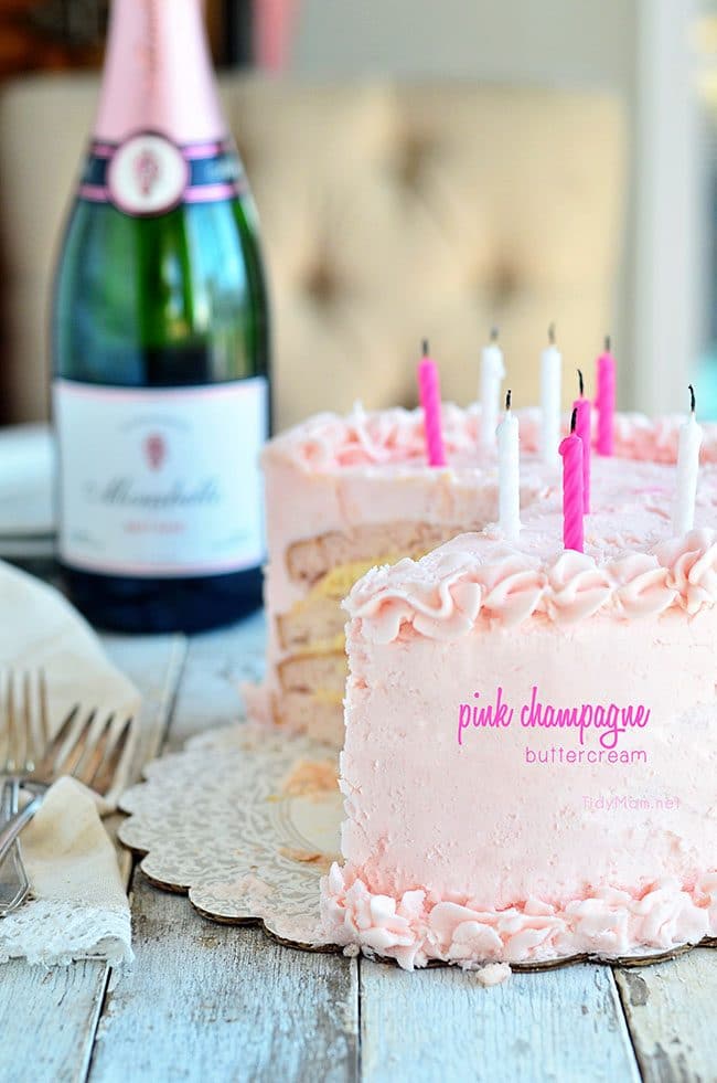 Pink Champagne Buttercream recipe at TidyMom.net