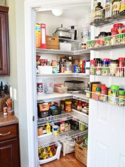 Real Life Pantry Organization- have an organized and completely functional space without spending a fortune and see what you have (and don't have) on hand at TidyMom.net