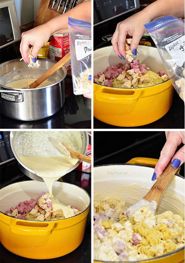 Einfache Hühnchen Cordon Bleu Pasta Schritte bei TidyMom.net