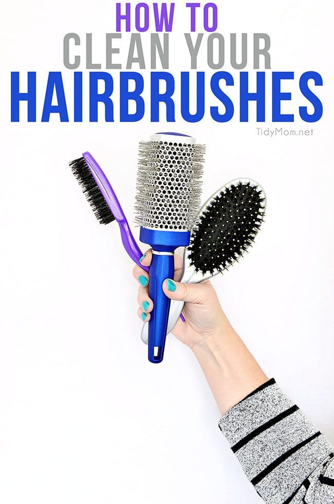 How to clean your hairbrushes and keep your hair healthy at TidyMom.net