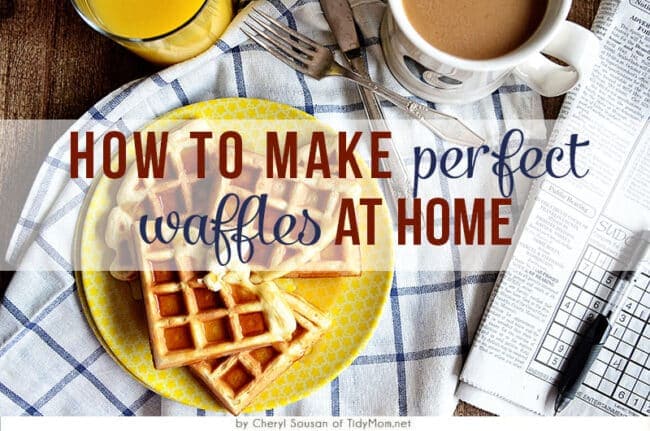 How to make PERFECT WAFFLES at home.  Tips, tricks and the secret ingredient for crispy outside and fluffy inside!