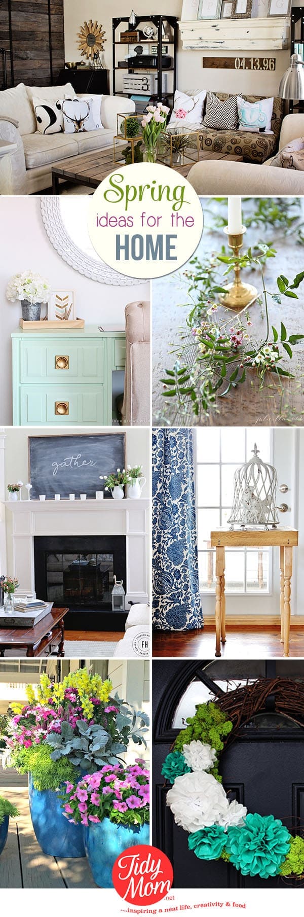 Spring ideas for the home at TidyMom.net