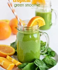 Energy Lift Tropical Green Smoothie recipe at TidyMom.net