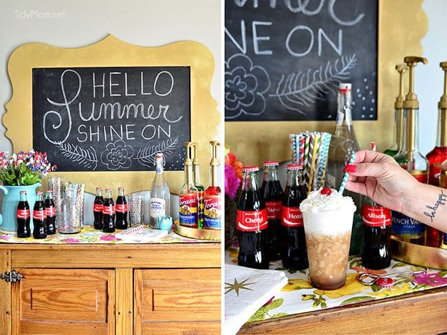 DIY Flavored Coca-Cola Soda Bar at TidyMom.net #shareacoke