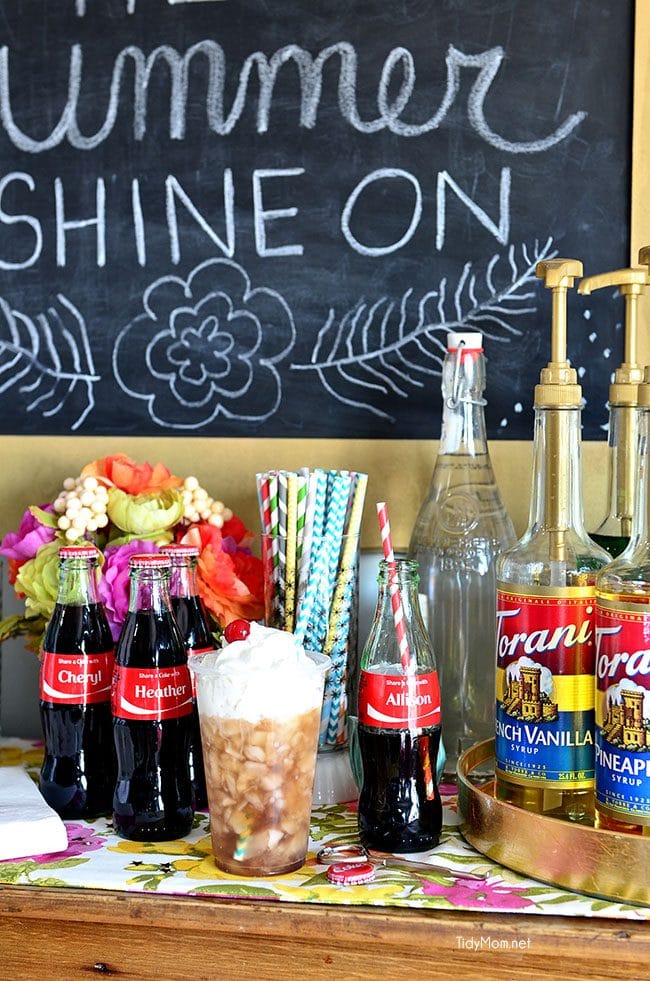 DIY Flavored Coca-Cola Soda Bar at TidyMom.net #shareacoke