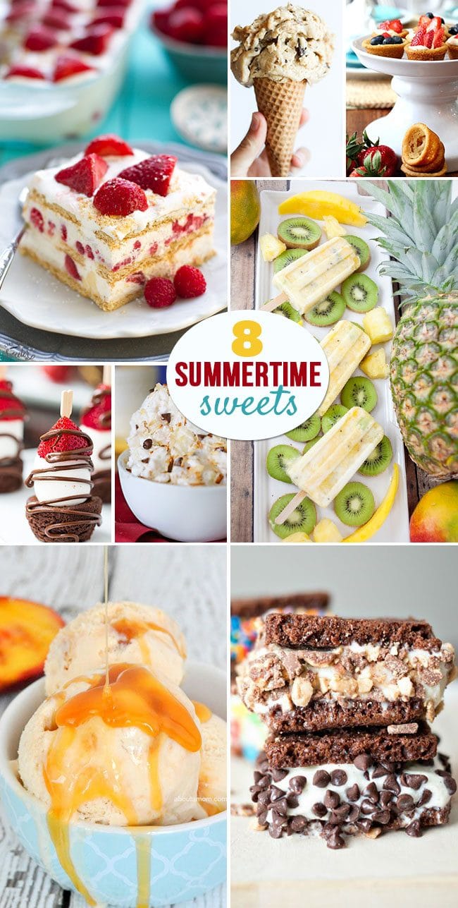 8 Summertime Sweets that are perfect for taking to those BBQs , pool parties and picnics....or just to keep you cool! find out more at TidyMom.net