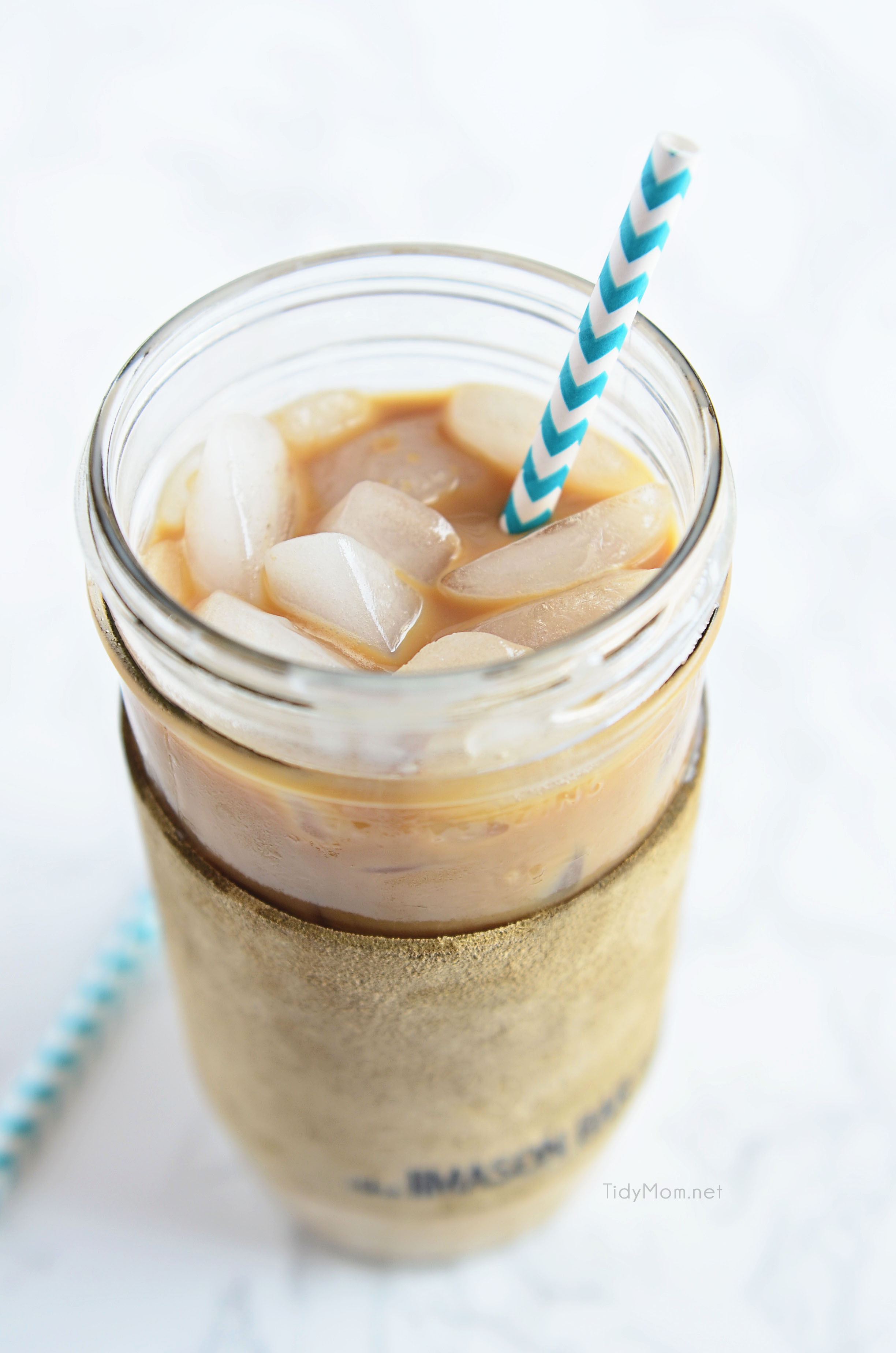 Homemade Salted Caramel Iced Coffee: a delicious and easy recipe from TidyMom.net