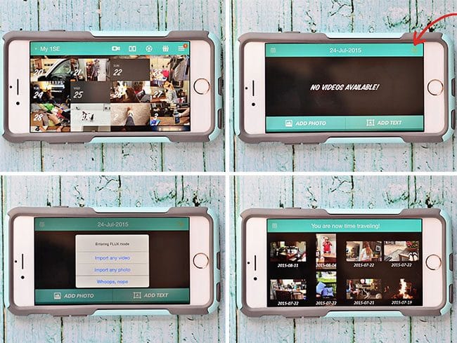 Documenting Life - One Second Everyday | How to import video from another day into 1SE app.  Details at TidyMom.net