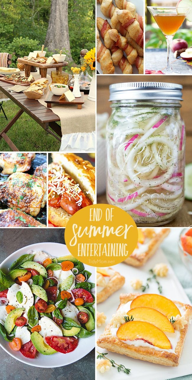End of Summer Entertaining ideas, recipes and inspiration at TidyMom.net