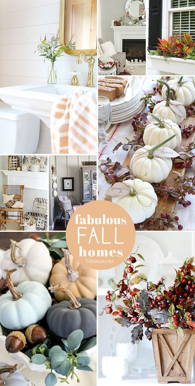 Be inspired to give your home a taste of fall with these 8 Fabulous Fall Homes at TidyMom.net
