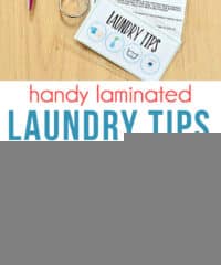 Laundry Tips and Cheat Sheets using Scotch Self-Seal Laminating pouches. Free printable at TidyMom.net