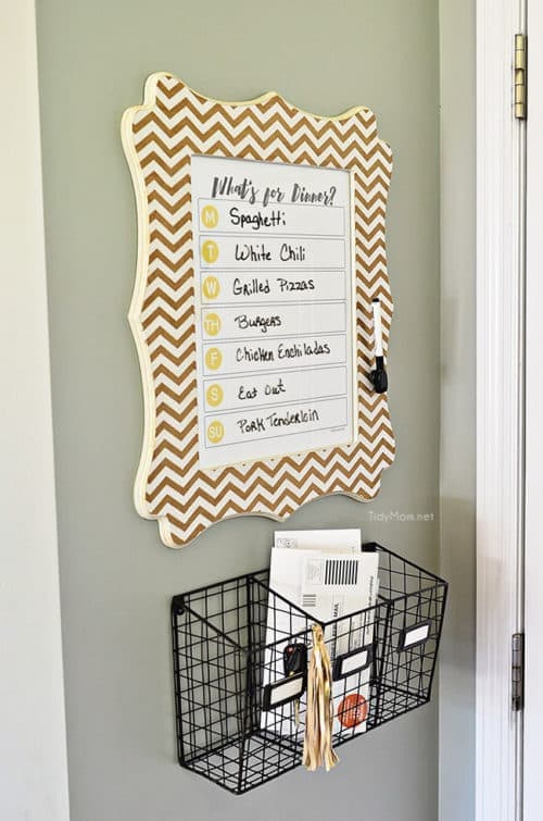 DIY Dry Erase Menu Board | TidyMom