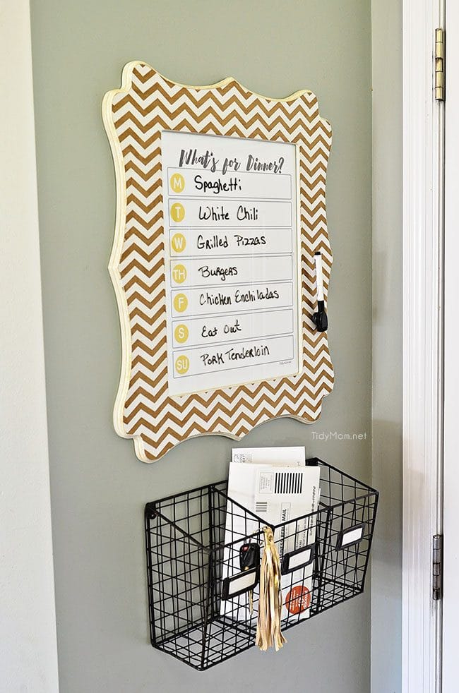 DIY Dry Erase Menu Board - Polished Habitat