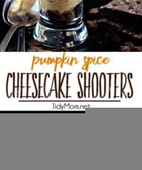 No Bake Pumpkin Spice Cheesecake Shooters recipe at TidyMom.net