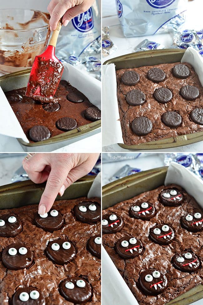 Vampire Brownies are an easy fun mint brownie treat for Halloween!