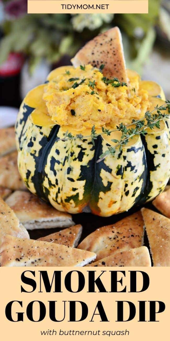 gouda cheese dip in a gourd 