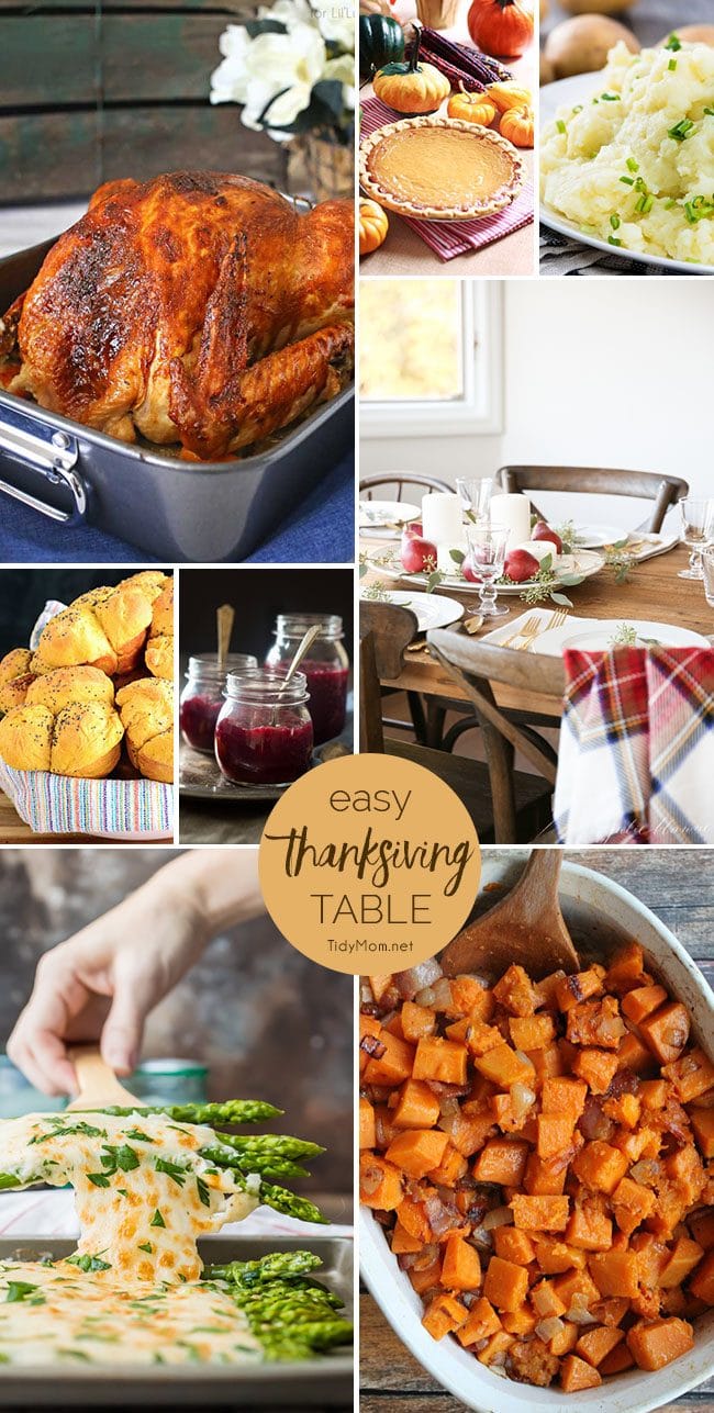 Easy Thanksgiving Table - favorite recipes and table ideas at TidyMom.net