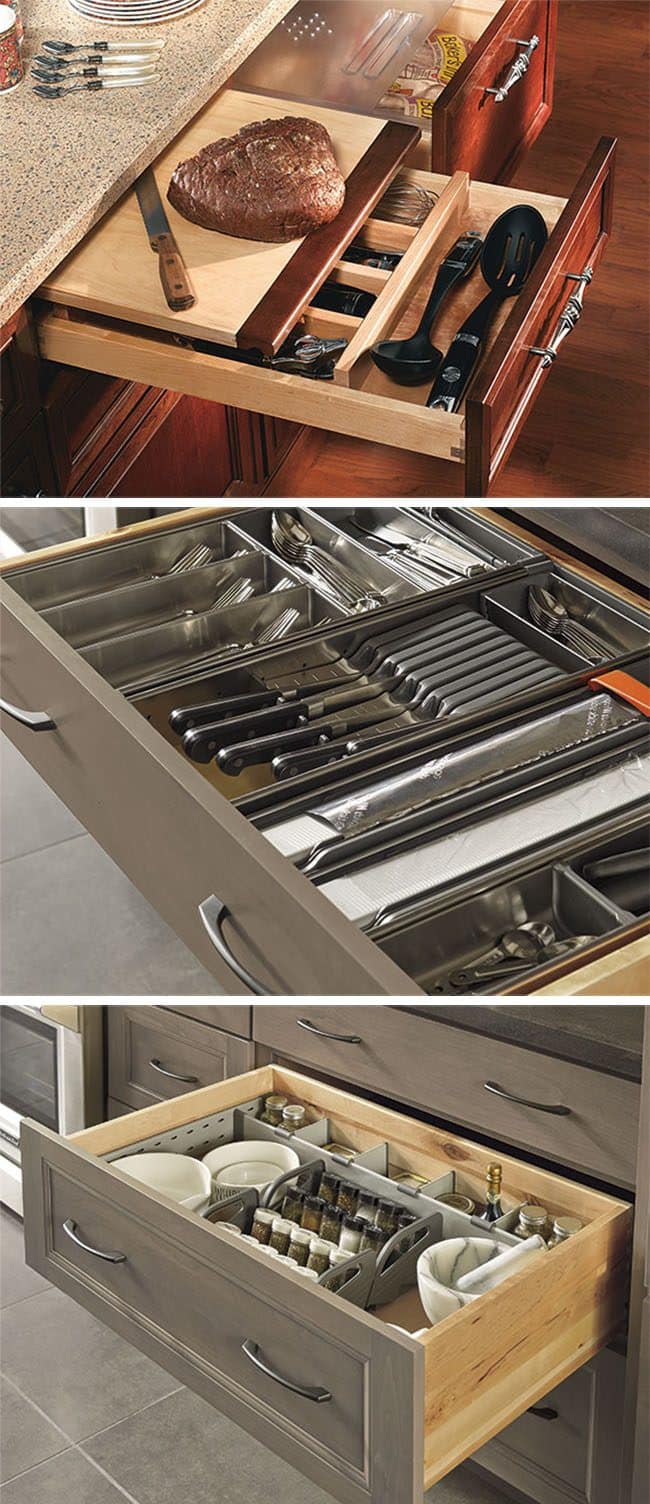 Take Back Kitchen Drawer Organization with MasterBrand Cabinets at TidyMom.net