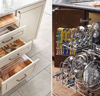 What really makes a kitchen great, is how well it’s organized! Smart Organized Kitchen Cabinets from MasterBrand Cabinets keep everything at your fingertips.