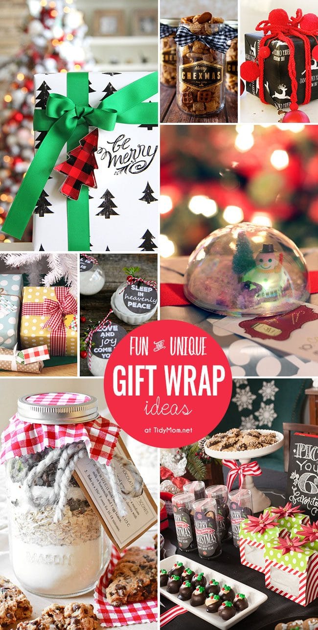 Fun and Unique Gift Wrap ideas for holiday gifting at TidyMom.net