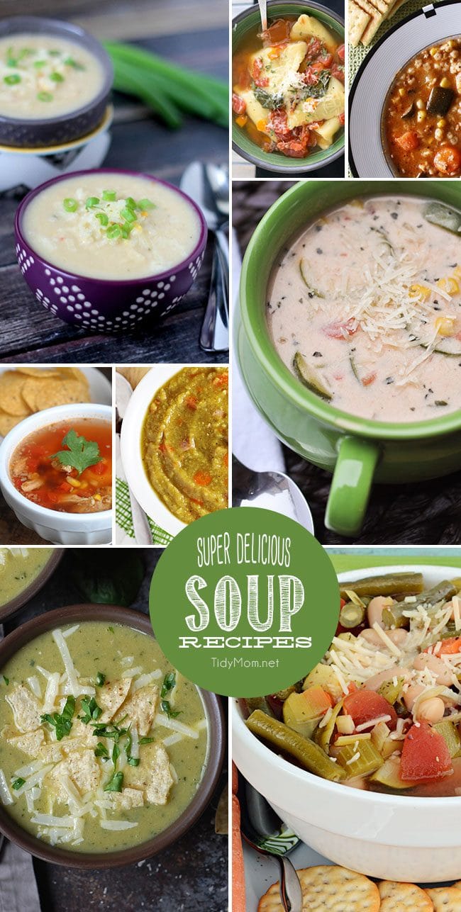 8 Super Delicious Soup Recipes at TidyMom.net