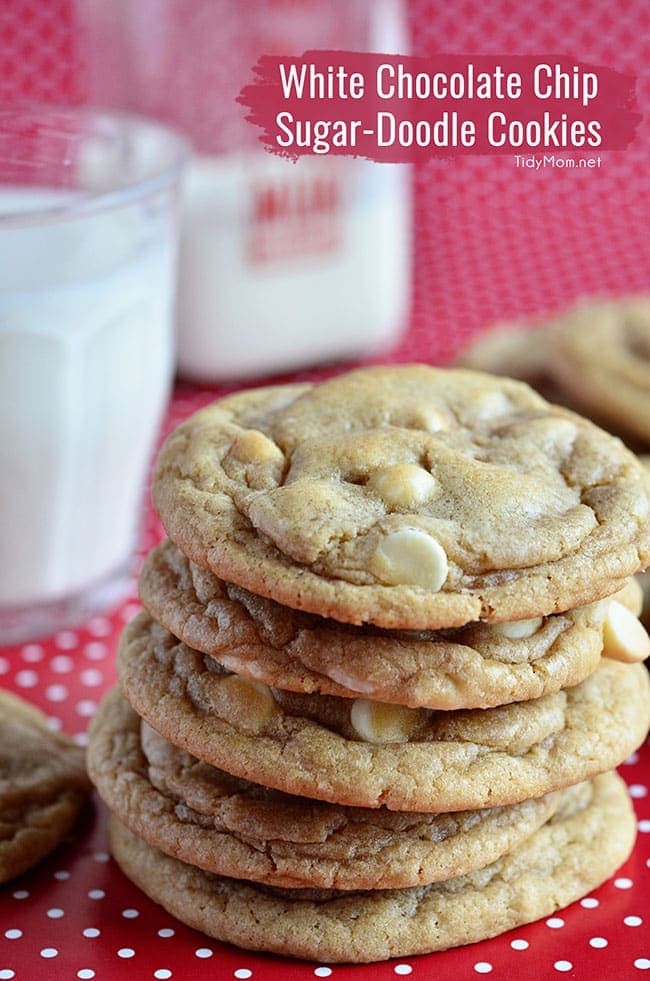 White Chocolate Chip Sugar-Doodle Cookies | TidyMom®