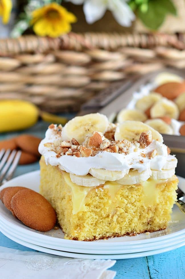 Easy Banana Poke Cake Recipe | All Things Mamma