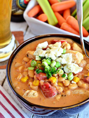 Buffalo Chicken White Bean Chili