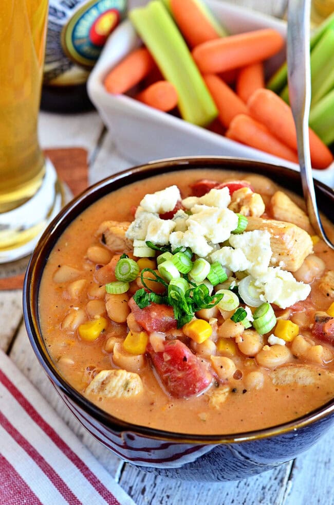 Buffalo Chicken White Bean Chili