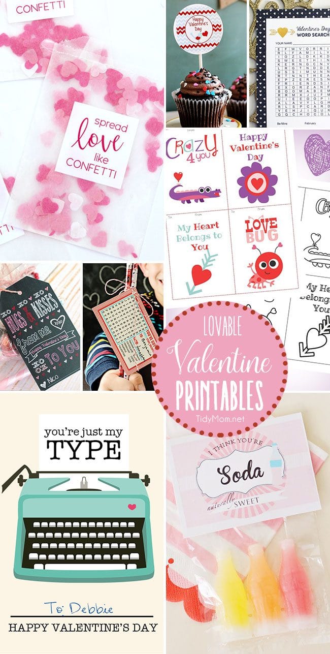 Lovable Free Valentine Printables for the sweetest day of the year, Valentine’s Day.